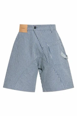 JW Anderson NAVY BLUE Striped shorts