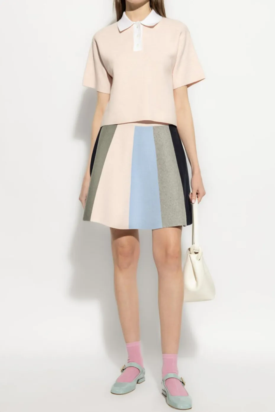 JW Anderson PINK Polo with cashmere finish
