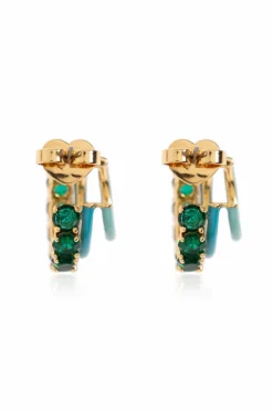 Kate Spade GREEN Earrings with sparkling crystals