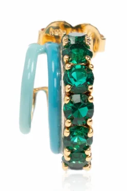 Kate Spade GREEN Earrings with sparkling crystals