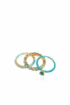 Kate Spade GREEN Set of three rings