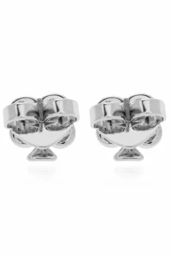 Kate Spade SILVER Logo-shaped earrings
