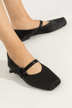 Kenzo BLACK Satin Ballerinas