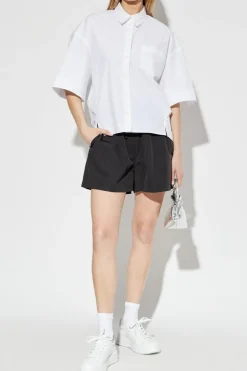 Kenzo BLACK Shorts with logo patch