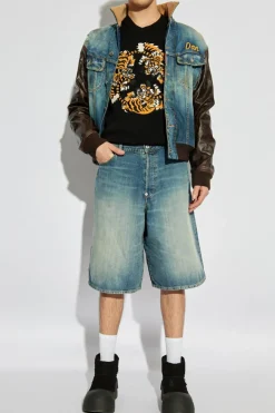 Kenzo BLACK Sweater with embroidered tiger motif