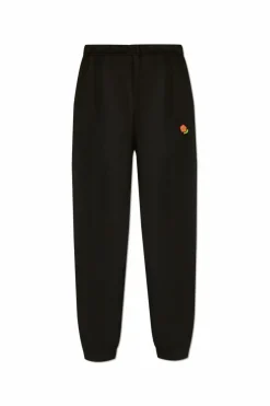 Kenzo BLACK sweatpants with logo patch
