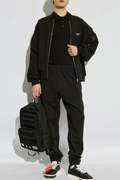 Kenzo BLACK sweatpants with logo patch
