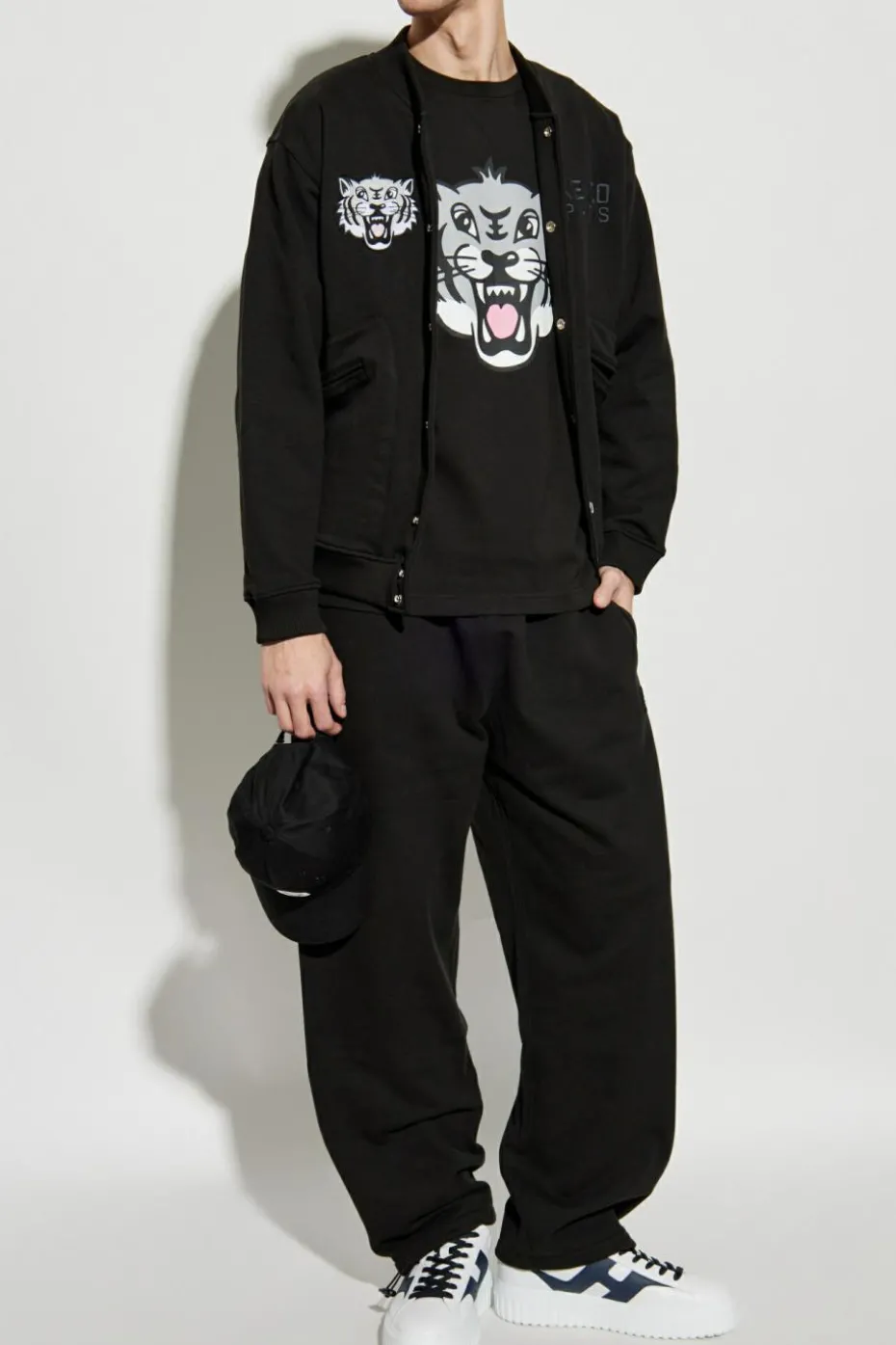 Kenzo BLACK Sweatshirt with tiger motif