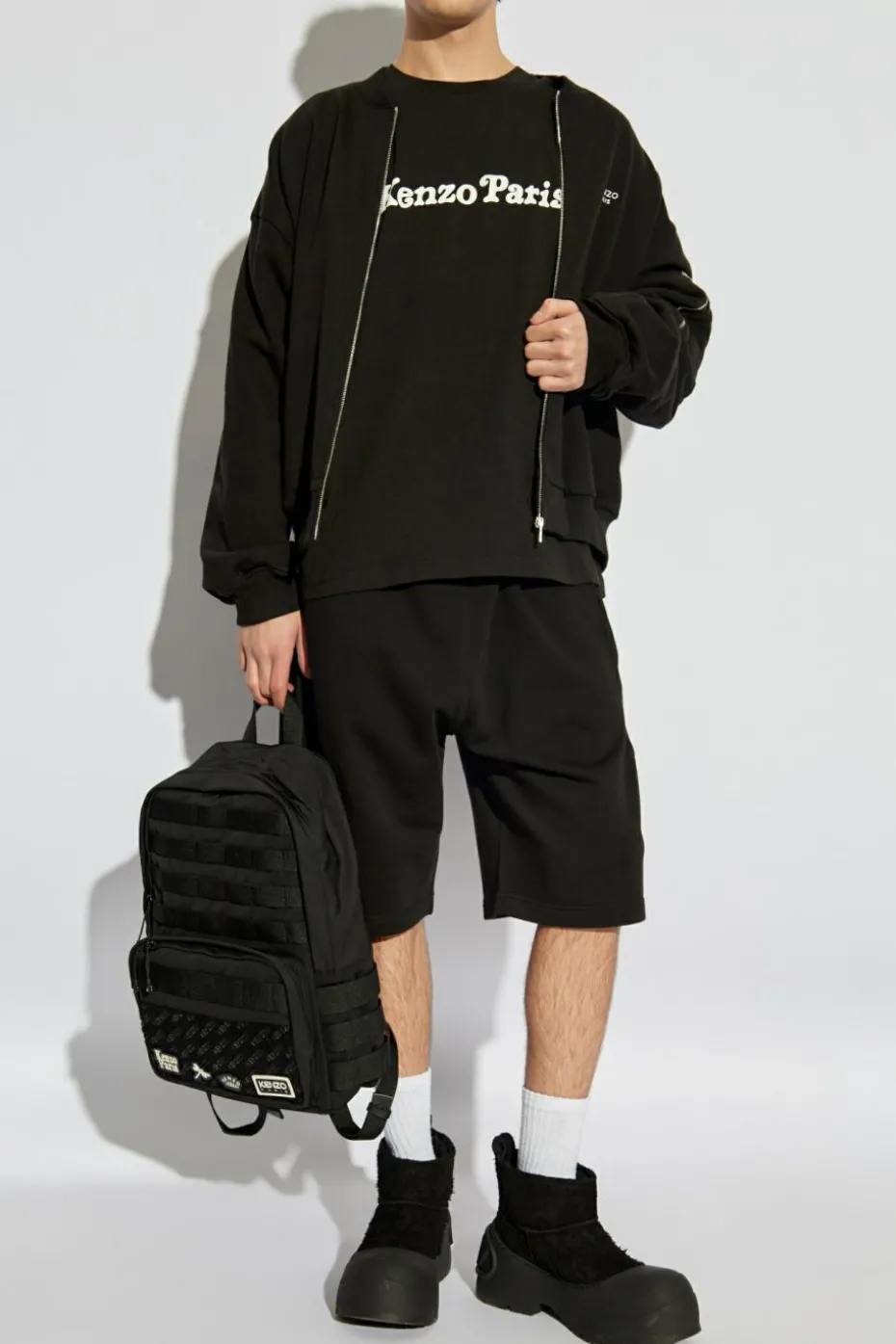Kenzo BLACK Sweatshirt with embroidered logo