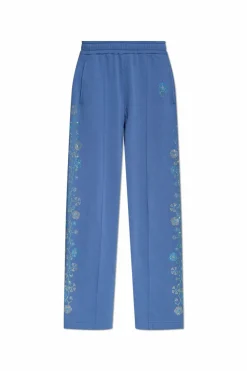 Kenzo BLUE Sweatpants with shimmering appliqués