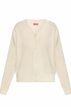 Kenzo cream Cardigan with logo