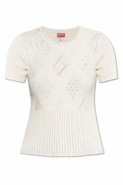 Kenzo cream Top with round neckline