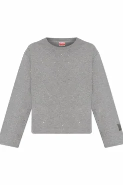 Kenzo GREY Sweatshirt with shimmering crystals