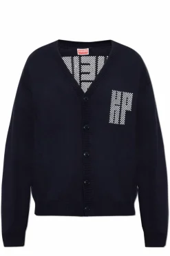 Kenzo NAVY BLUE Cardigan with logo