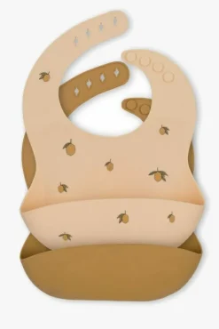 Konges Sløjd beige Silicone bibs two-pack