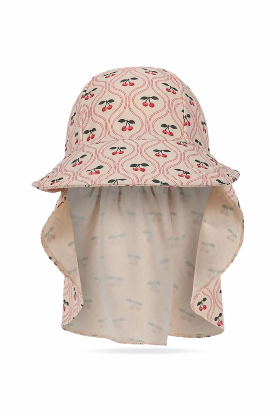 Konges Sløjd cream Cap with cherry motif