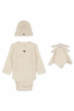 Konges Sløjd cream Maternity package: hat, bodysuit & cuddly toy