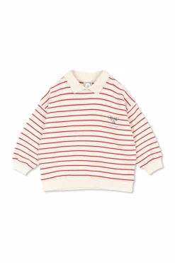 Konges Sløjd cream Sweatshirt with collar
