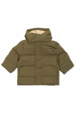 Konges Sløjd GREEN Down jacket with detachable hood