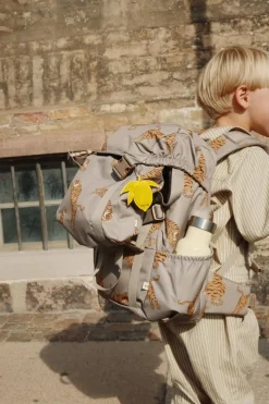 Konges Sløjd GREY Backpack with animal motif