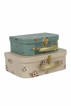 Konges Sløjd MULTICOLOUR Two-pack of cardboard suitcases
