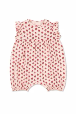 Konges Sløjd PINK Bodysuit with floral pattern