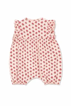 Konges Sløjd PINK Bodysuit with floral pattern