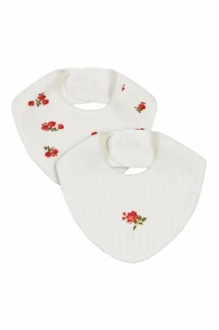 Konges Sløjd WHITE Bib with floral pattern