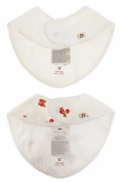 Konges Sløjd WHITE Bib with floral pattern