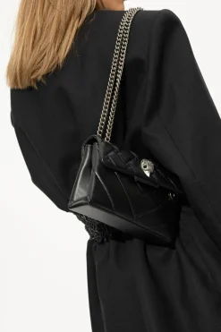Kurt Geiger BLACK ‘Kensington Mini’ quilted shoulder bag