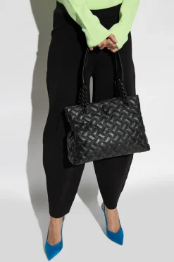 Kurt Geiger BLACK ‘Kensington’ quilted shopper bag