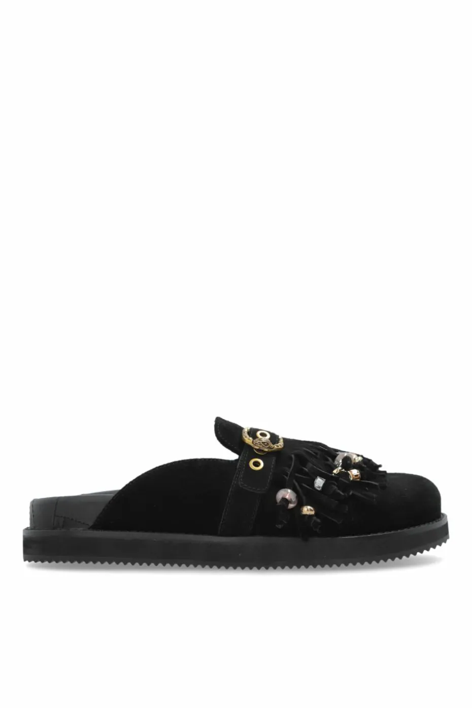 Kurt Geiger BLACK Suede slides `Mayfair`