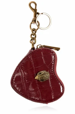 Kurt Geiger BURGUNDY āKensington Heart Charmā pouch