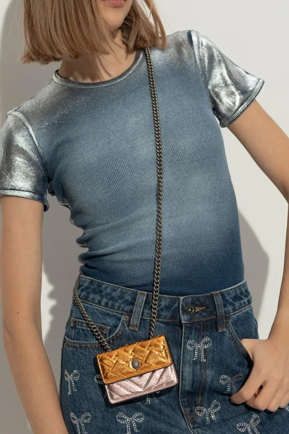 Kurt Geiger MULTICOLOUR Wallet on chain Kensington Micro