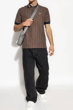 Lacoste BROWN Polo with monogram
