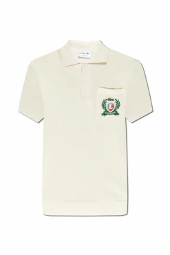 Lacoste cream Polo with logo