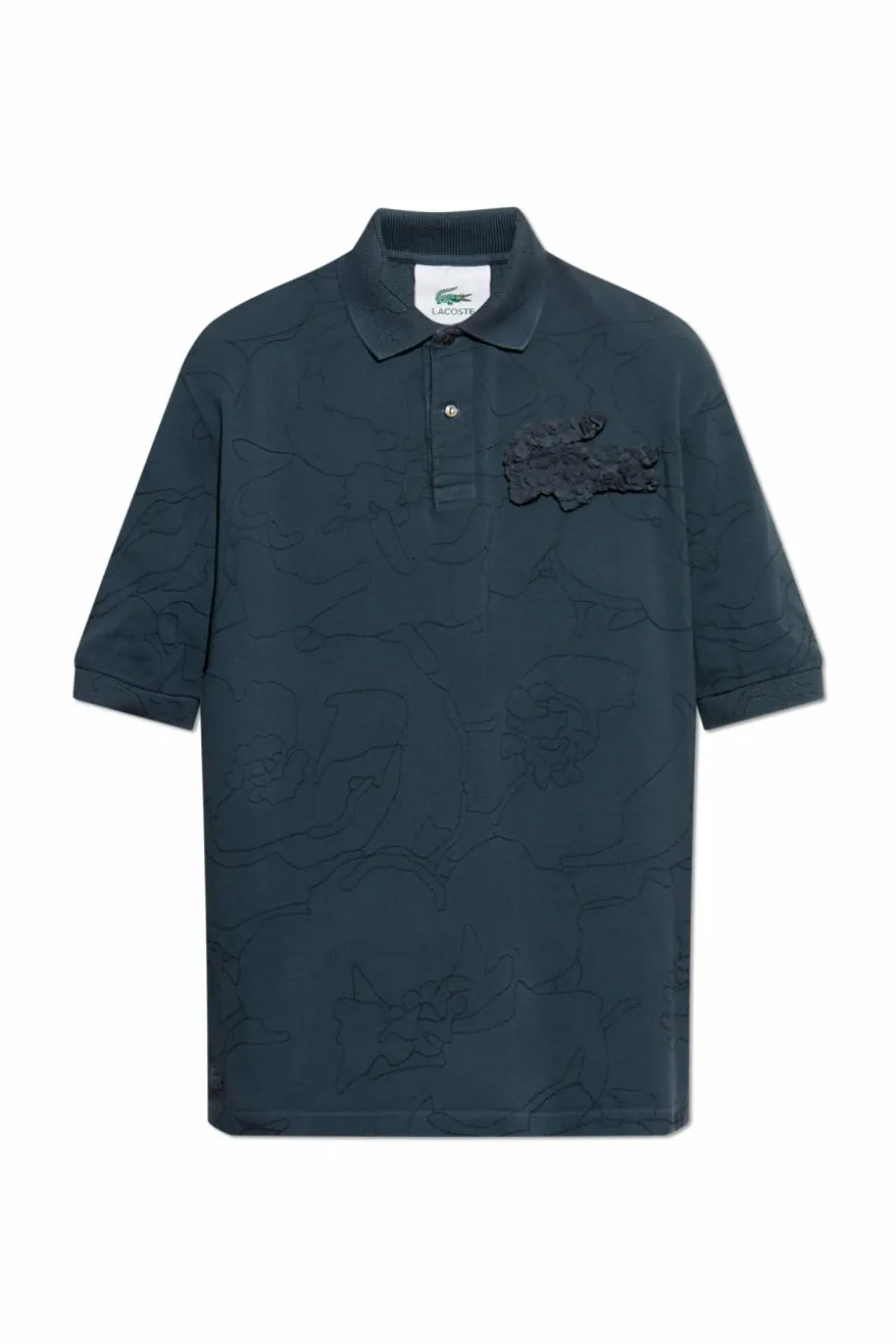 Lacoste NAVY BLUE Polo with detachable logo