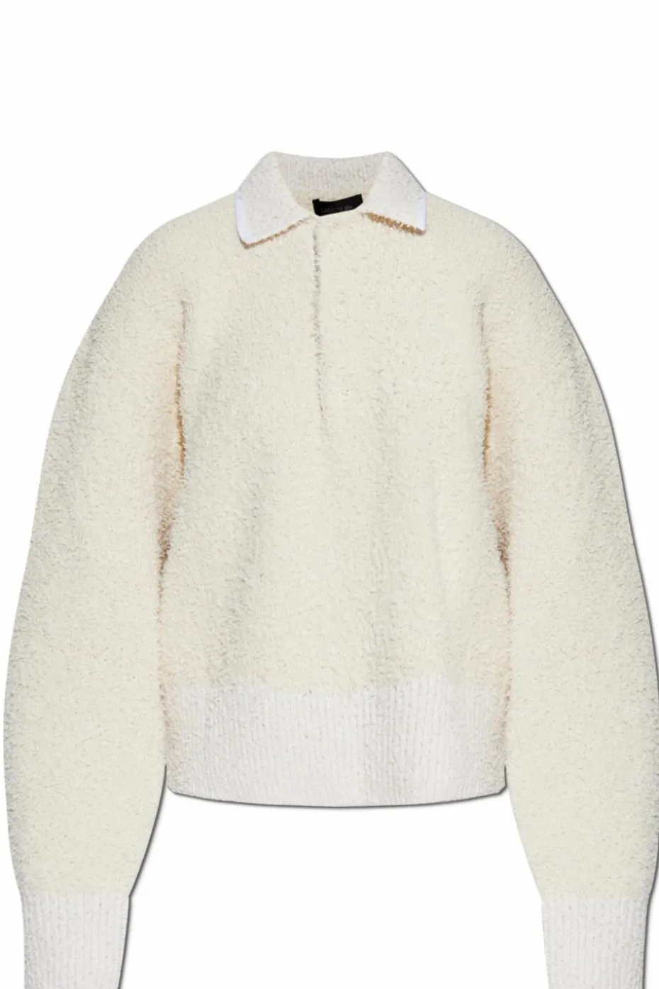 LACOSTE RUNWAY cream Polo sweater