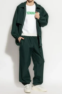 LACOSTE RUNWAY GREEN Jacket with Logo