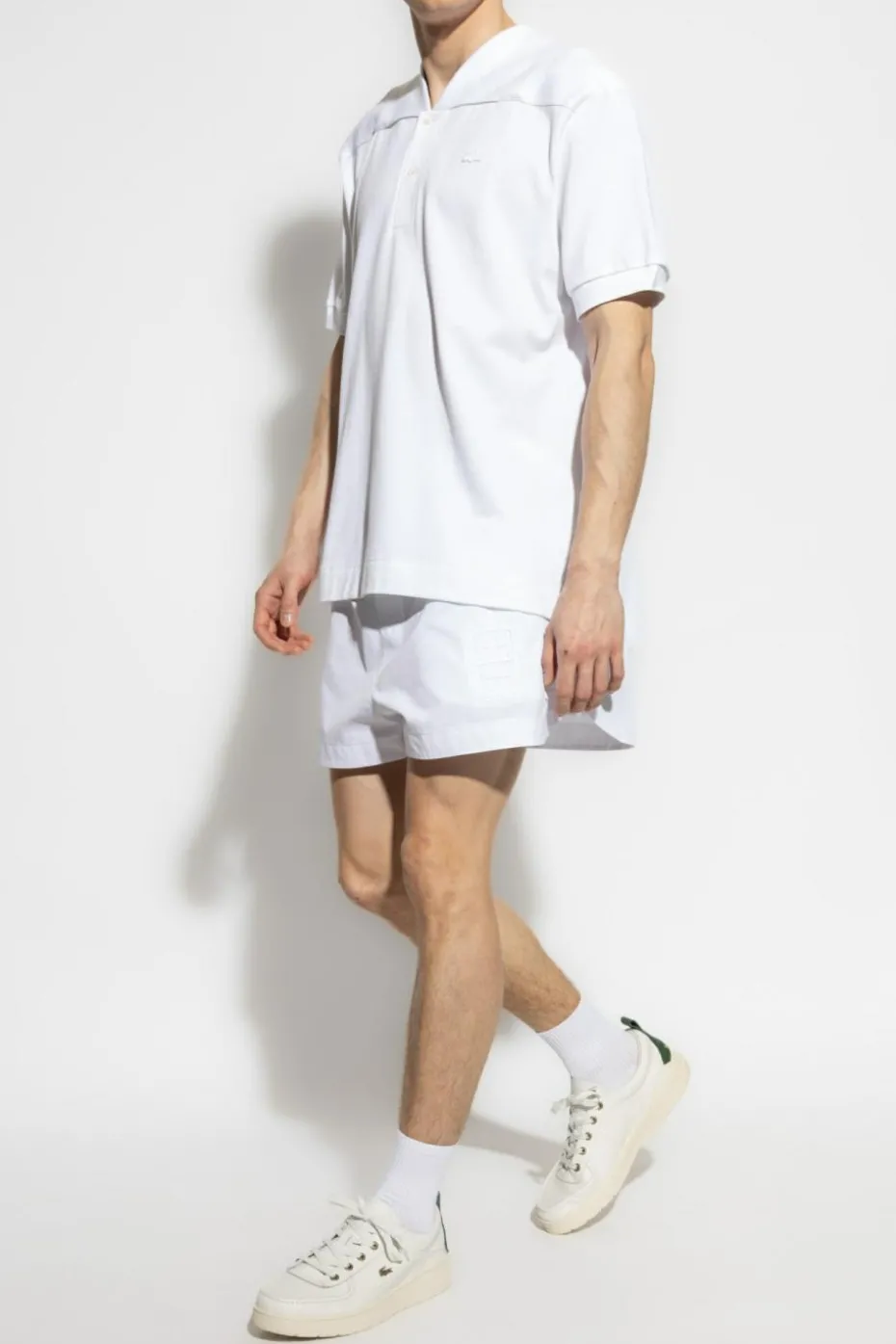 LACOSTE RUNWAY WHITE Polo with logo