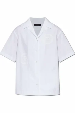 LACOSTE RUNWAY WHITE Shirt with logo
