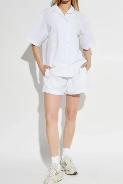 LACOSTE RUNWAY WHITE Shirt with logo