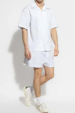 LACOSTE RUNWAY WHITE Shirt with logo