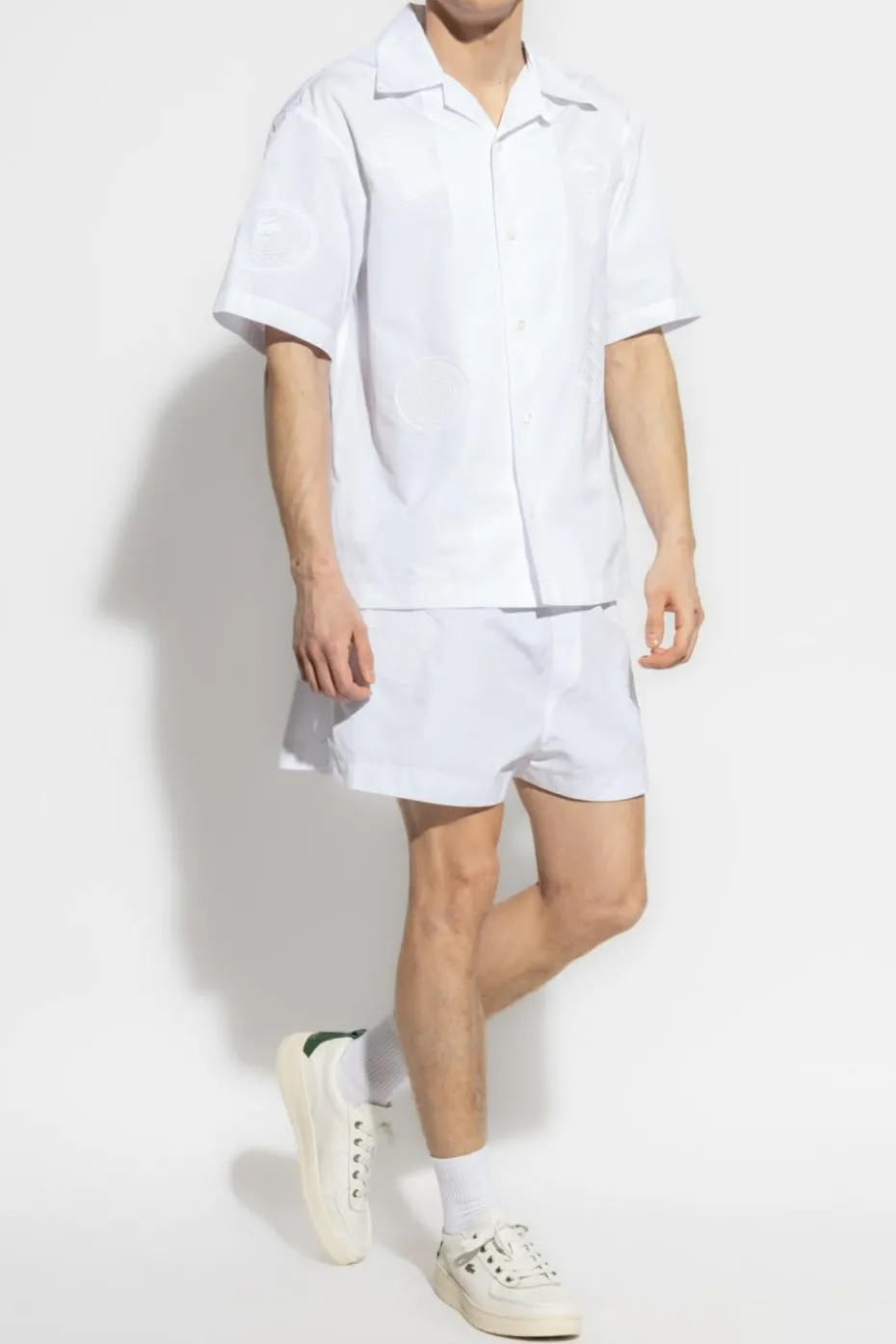 LACOSTE RUNWAY WHITE Shirt with logo