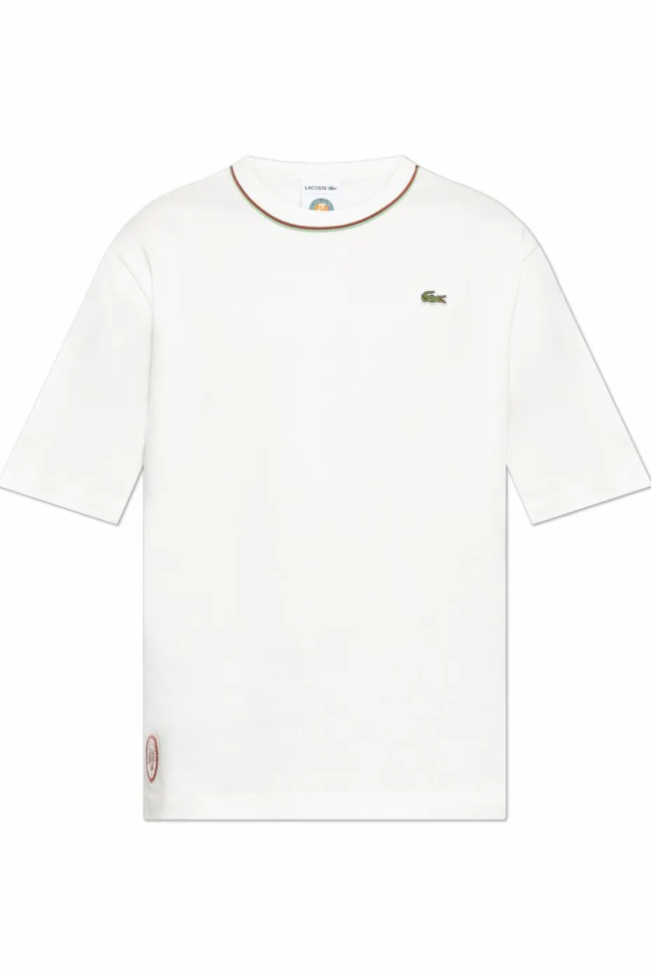 Lacoste WHITE T-shirt with colorful print