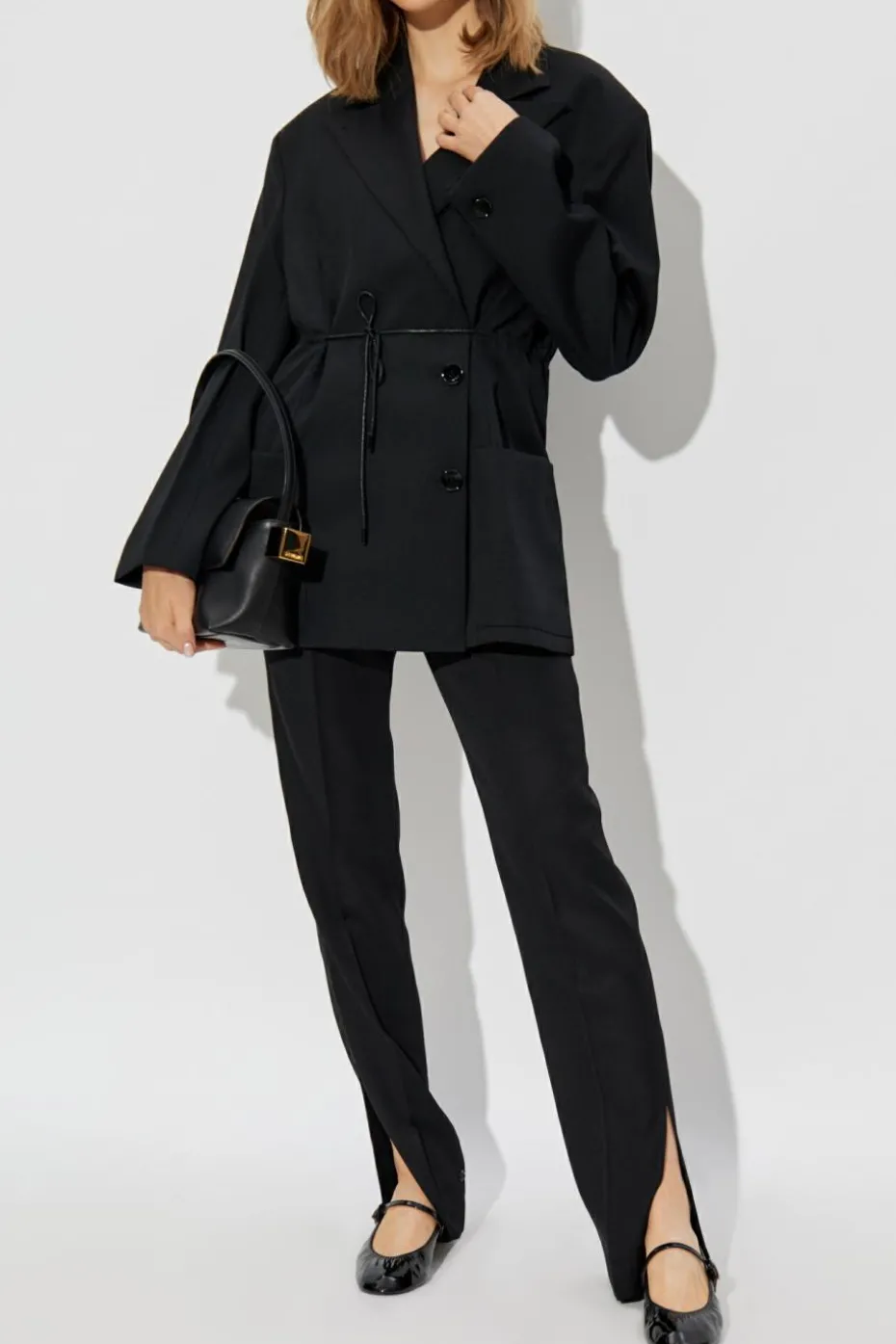 Lanvin BLACK Blazer with drawstrings at the waist