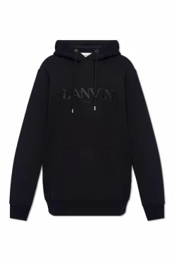 Lanvin BLACK Hoodie with logo