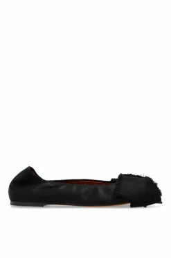 Lanvin BLACK Satin Ballet Flats