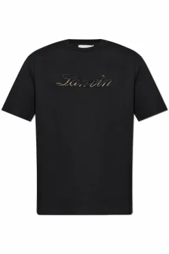 Lanvin BLACK T-shirt with embroidered logo