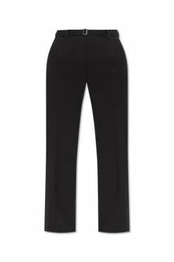 Lanvin BLACK Wool pants with stitching on the legs